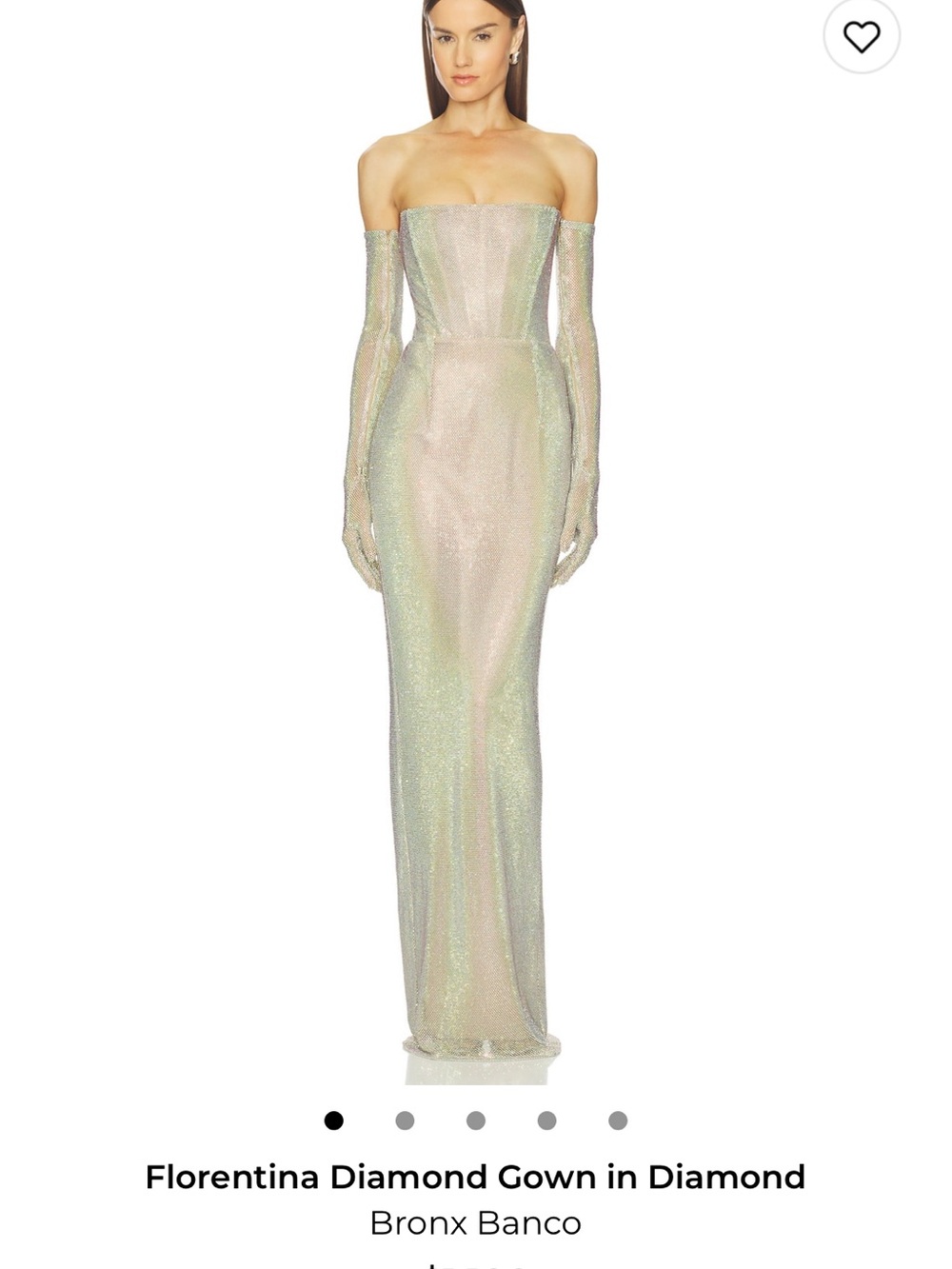 Bronx and Banco Iridescent Strapless Column Gown